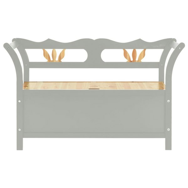 Berkfield Bench Grey 107x45x75.5 cm Solid Wood Fir
