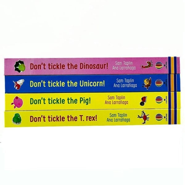 Usborne Don't Tickle Collection 4 Books Set (Touchy-Feely Sound Books) Unicorn, T-Rex, Dinosaur, Pig