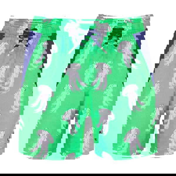 Randy Cow Matching Father & Son Jellyfish Swim Shorts with Waterproof Pocket