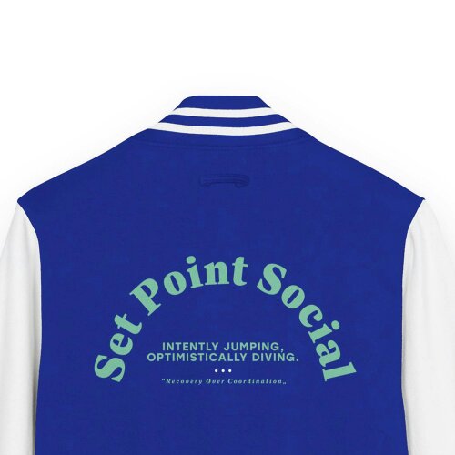 Anchor & Crew Set Point Social Volleyball Club League Cotton Varsity Letterman Jacket