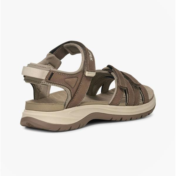 Teva Teva TIRRA SPORT LEATHER Womens Cross Strap Sandals Caribou