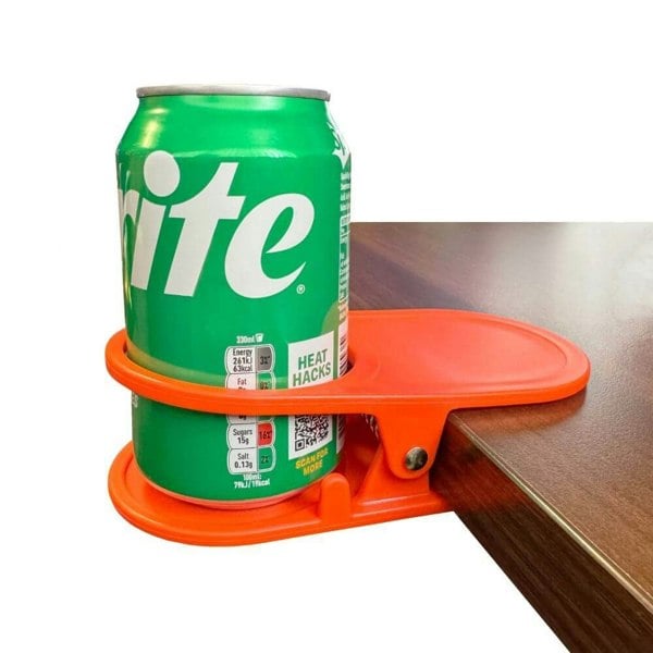 OLPRO Orange Drink Holder Table Clip 