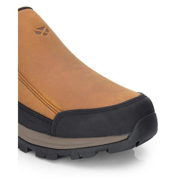 Hoggs of Fife Glen Adventure Easy-on walking shoe with cushioned collar and brown leather-look upper