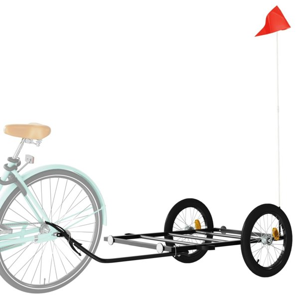 Berkfield Bike Cargo Trailer Black 135x68x37 cm Iron