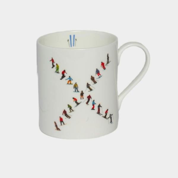 Powderhound Alphabet Ski Mug X