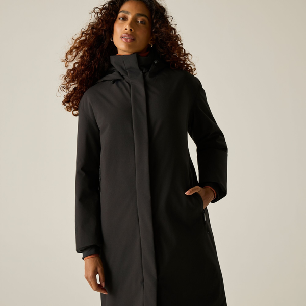 Regatta Womens Janna Waterproof Long Length Insulated Jacket - Black