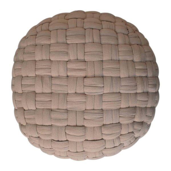 Wyld Haus Noto Tube Cream Cotton Hand Knitted Footstool