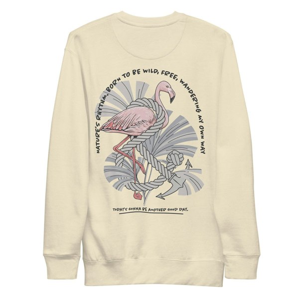ANCHOR & CREW Flamingo Another Good Day Cotton Blend Sweatshirt