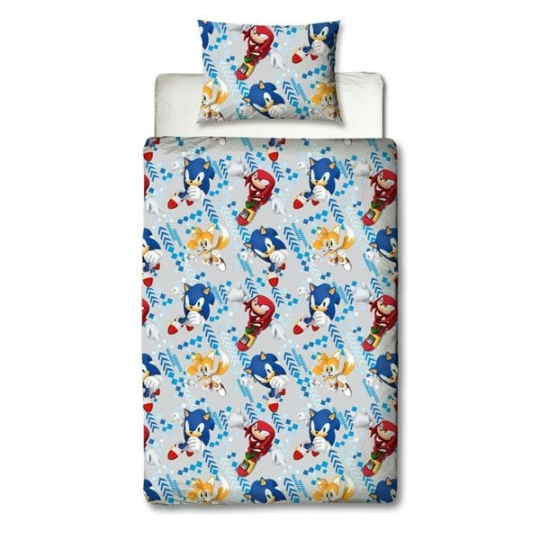 Sonic The Hedgehog Bounce Duvet Cover Set - Blue/Multicoloured