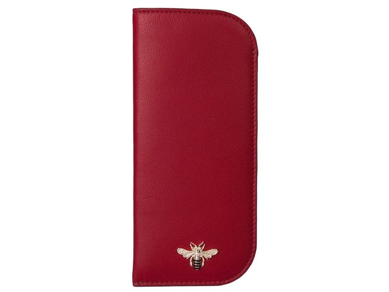 Mala Leather Mason Bee Premium Leather Glasses Case