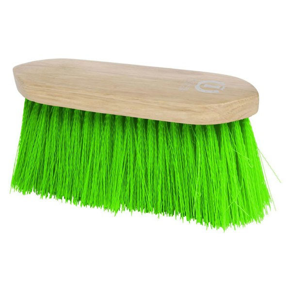 Imperial Riding Long Bristle Wooden Horse Dandy Brush - Neon Green