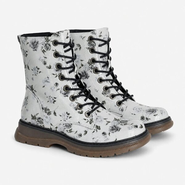 Cipriata ANNETTA Floral Ankle Boots   in  Grey