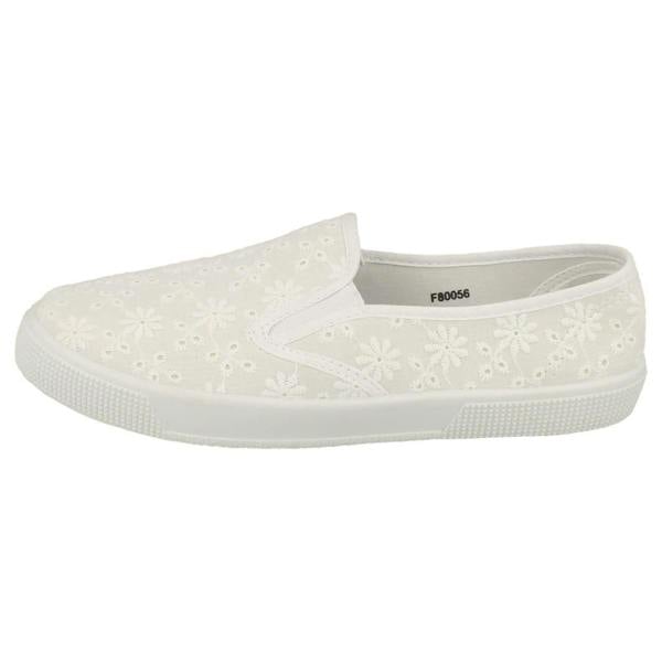 Spot On Ladies Spot On Slip On Plimsolls