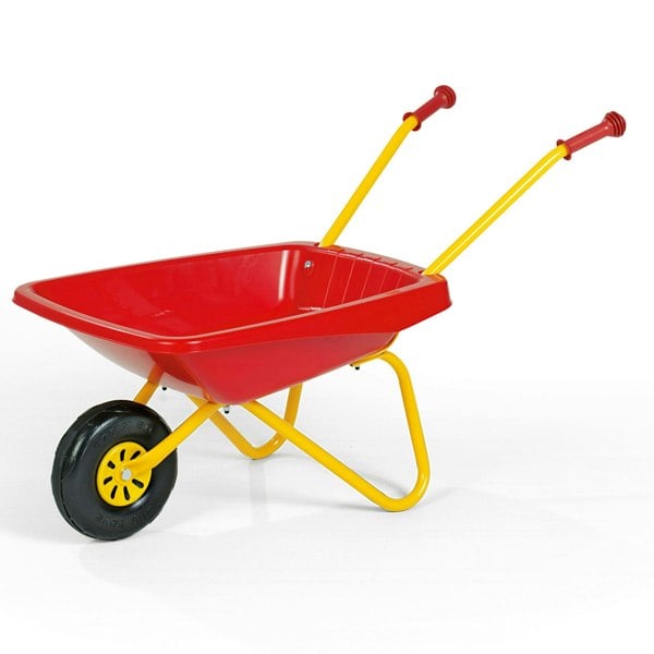 Rolly Child's Red and Yellow Metal & Plastic Wheelbarrow