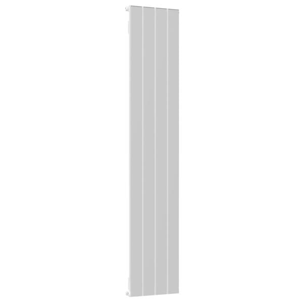 407mm-x-1800mm-Single-Aluminium-Panel-Radiator-in-White--Model-Lena--Wall-mounted