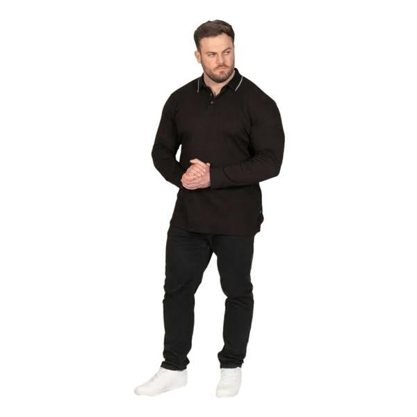 Duke Mens Tyler D555 Kingsize Long-Sleeved Polo Shirt - Black - 