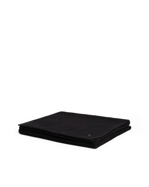 Tommy Hilfiger TH Flag Mens Pima Cotton Scarf - Black