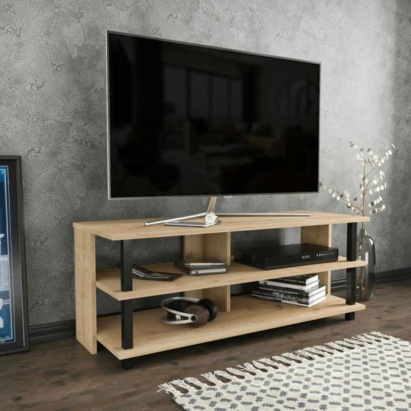 Decorotika Pueblo Modern Tv Stand TV Cabinet for TV's up to 55"