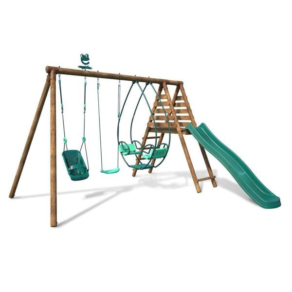 Soulet Colza Wooden Swing Set with Slide