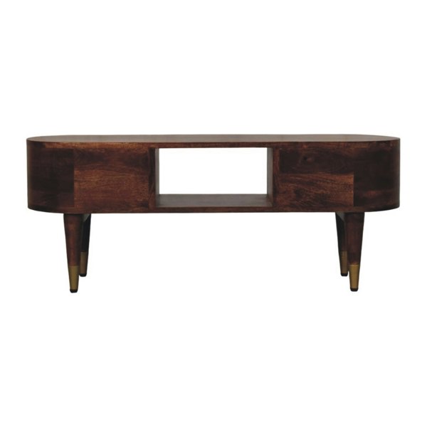 Artisan Furniture Solid Wood Two-Drawer Open-Slot Media Unit