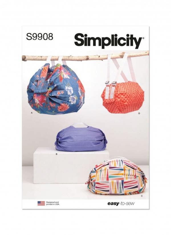 Simplicity Sewing Pattern 9908, Bags OS (One Size) - Easy