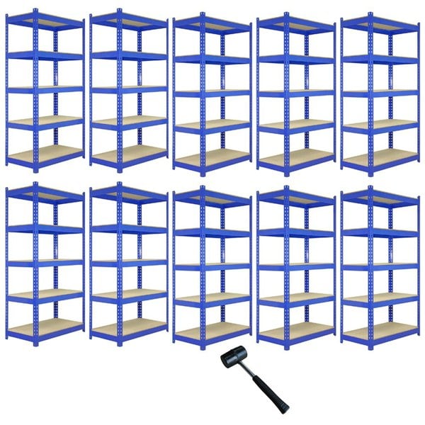 Monster Racking 10 x Q-Rax Blue Metal Racking Units 120 x 50 x 180cm