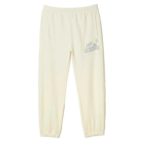 Lacoste Mens Organic Cotton Jogging Bottoms - Cream