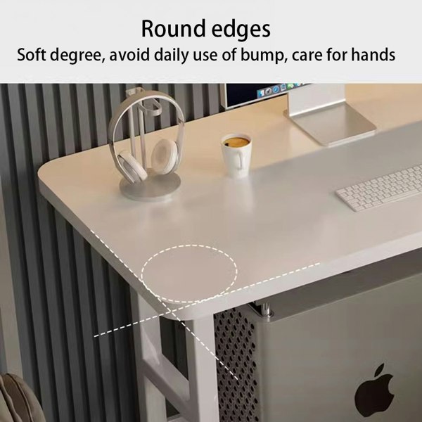 Living and Home 3-tier Height Adjustable Mobile Table Overbed Desk with Shelves Wheels