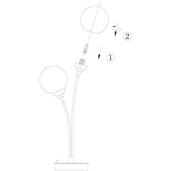 Pagazzi Lighting Bungo 2 Light Polished Chrome & Smoked Glass Table Lamp