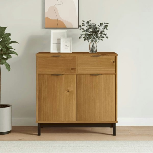 Berkfield Sideboard FLAM 80x40x80 cm Solid Wood Pine