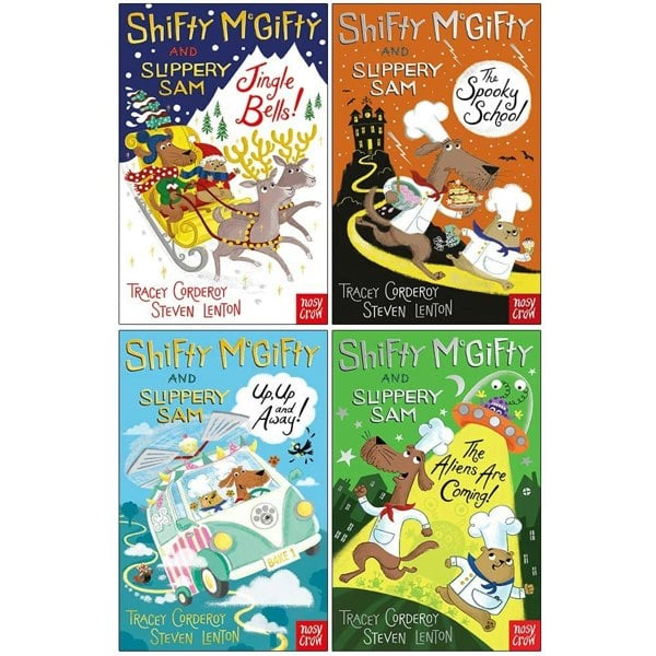 Shifty McGifty and Slippery Sam 4 Book Set By Tracey Corderoy Jingle Bells & more