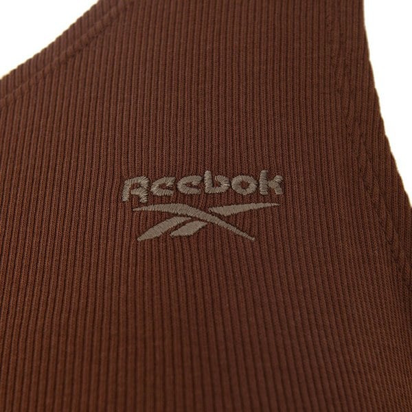 Reebok Women's Brown Assymetric One Shoulder Crop Top
