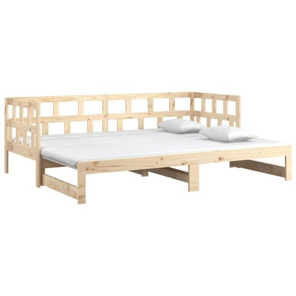 Berkfield Pull-out Day Bed Solid Wood Pine 2x(80x200) cm