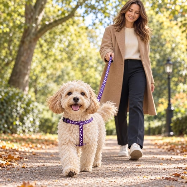 Small Dog / Cat Adjustable Harness with Quick Release Lead