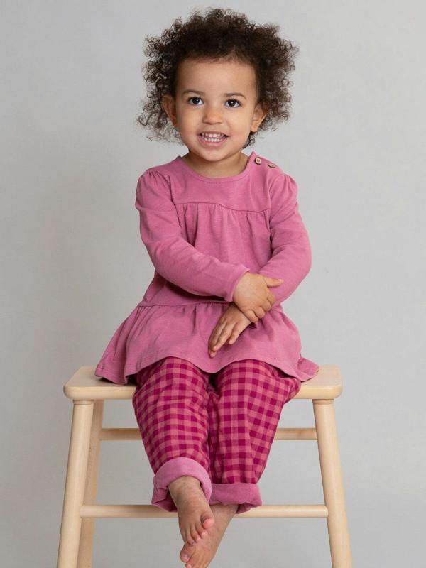 Kite Girls Organic Damson Check Reversible Pull Ups