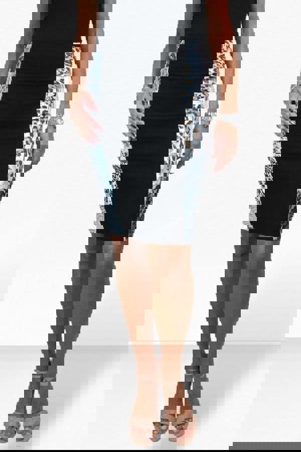 Paulo Due Women's Panelled Animal Print Pencil Skirt