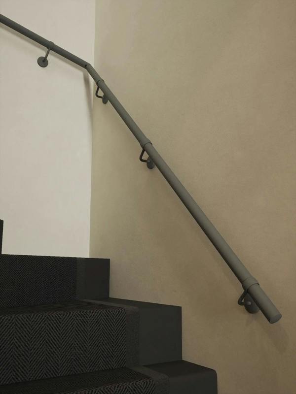 Luddington Textured Grey Double Winder Handrail