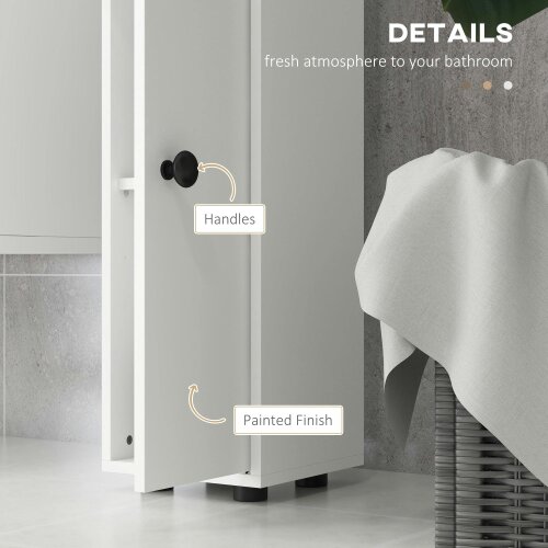 Wyld Haus Lakeva Extra Tall Slim Bathroom Storage Cabinet With Multi Layer Internal Compartments White
