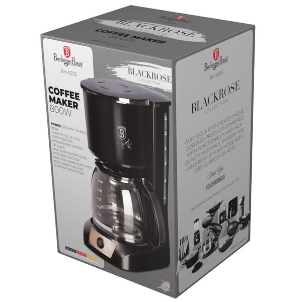 Berlinger Haus Filter Coffee Maker BH/9255 Black Rose