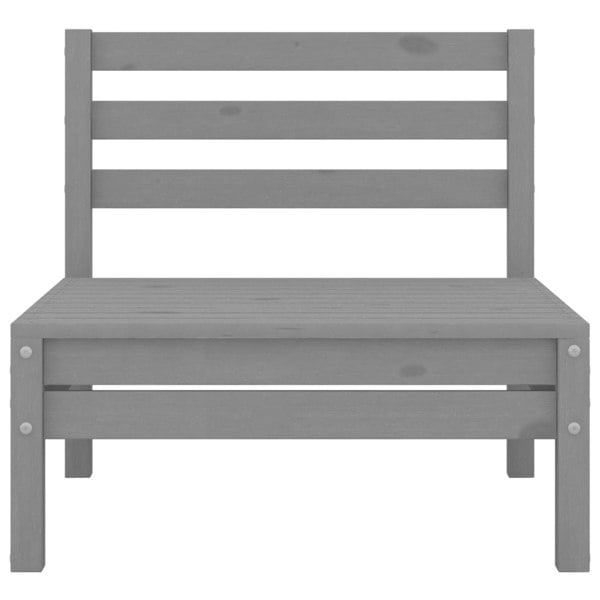 Berkfield 4 Piece Garden Lounge Set Solid Pinewood Grey