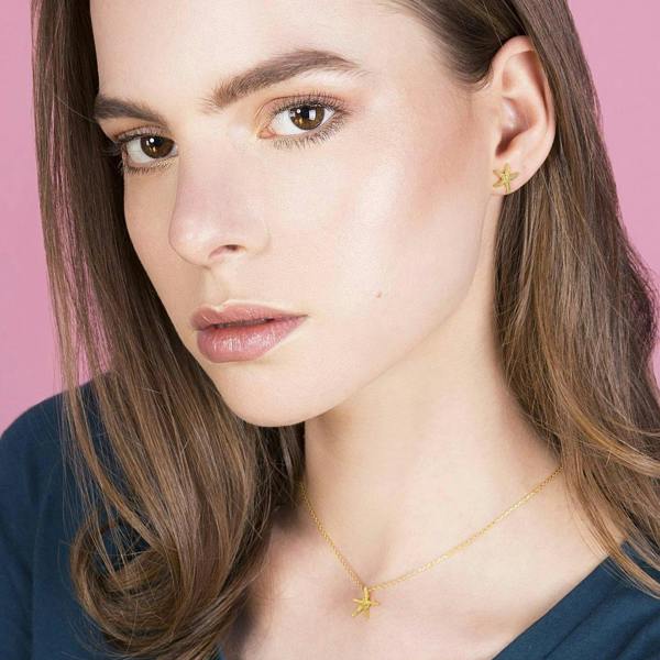 Gold Starfish Stud Earrings - namana.london