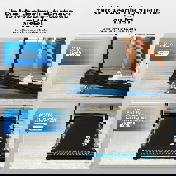 Centra Treadmill Running Machine Folding Walking Pad 4 in 1 Bluetooth LED Remote