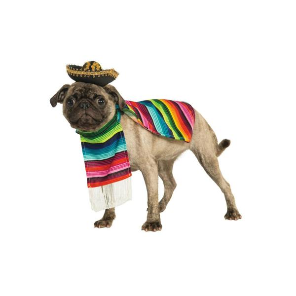 Bristol Novelty Mexican Dog Costume Set - Multicoloured - 