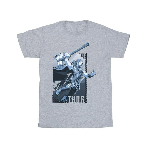 Marvel Boys Thor Love And Thunder Attack T-Shirt - Sports Grey