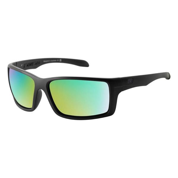 Dirty Dog KNUCKLE - Satin Black with Polarized Green Revo Lens