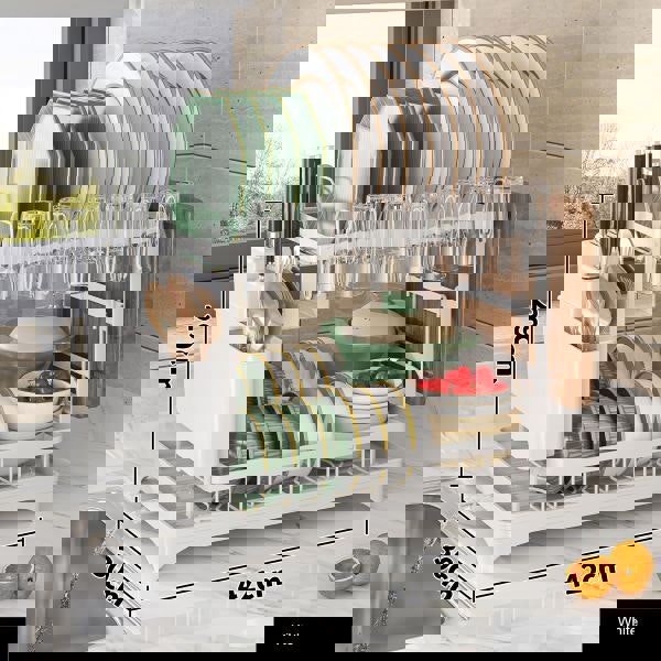 Leaper 1pc Dish Drying Rack For Kitchen Counter Over The Sink