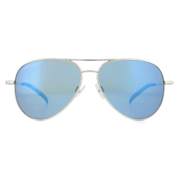Serengeti Sunglasses Carrara 8547 Shiny Silver Mineral Polarized 555nm Blue