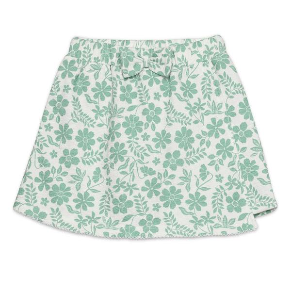 Mini Cuddles Baby Girls All-Floral Print Shorts, Green