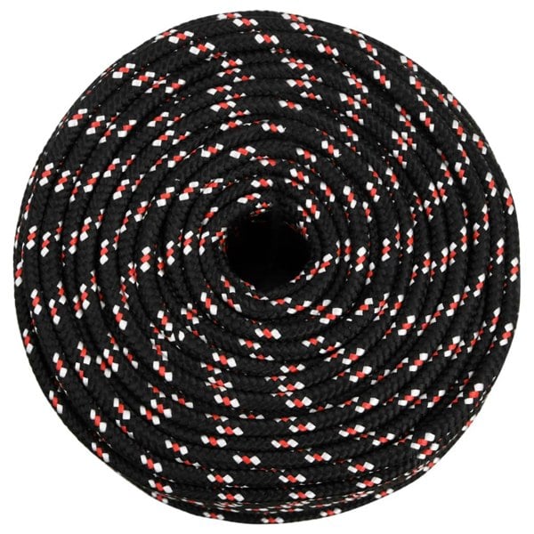 Berkfield Boat Rope Black 6 mm 50 m Polypropylene