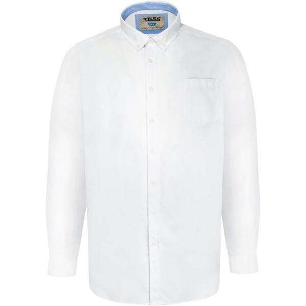 Duke Mens D555 Richard Oxford Kingsize Long-Sleeved Shirt - White - 